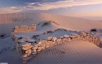 Камни в пустыне - обои природы 1920x1200 пикселей, , пустыня, песок, камни