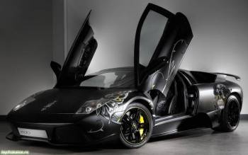 Черный Lamborghini - обои на рабочий стол, , Lamborghiniб черный, авто