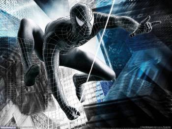 Spider Man 3 (Человек паук) - обои для рабочего стола, , Spider Man, черный, город, кино