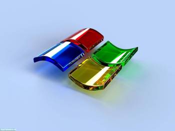 Обои Windows - стекланная иконка 1600x1200 пикселей, , стекло, красный, синий, зеленый, желтый