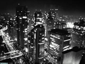 Обои ночного города, красивые обои 1600x1200 пикселей, , город, темный, черный, ночь, высота, дорога, небоскреб