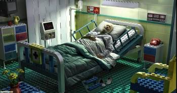 Широкоформатные обои - больница, , Lego, больница, старик, кровать, палата