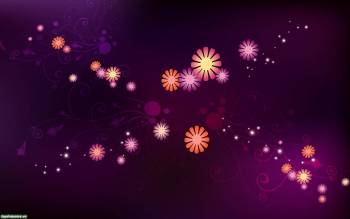 Абстрактные фиолетовые обои с ромашками, , фиолетовый, темный, абстракция, цветы, ромашки