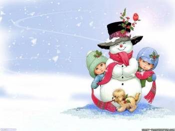 Обои Новый год, скачать бесплатно обои снеговик, , снеговик, Новый год, зима, снег, холод