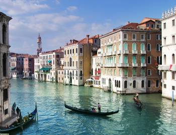 Фото Венеция, обои Венеция - большое фото, , Венеция, фото, река, город, лодка