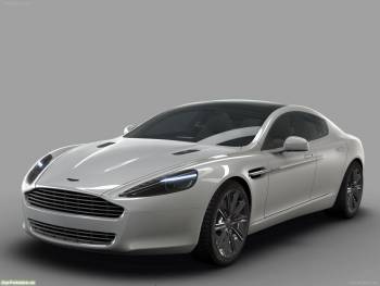 Обои авто Aston Martin-Rapide 2010, большие обои авто, , Aston Martin, авто, белый, 1600x1200, серый