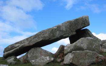 Мегалит - камни в Англии, широкоформатные обои, , Уэльс, Великобритания, камень, серый, голубой