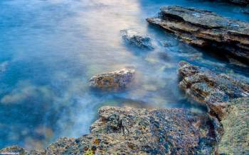 Морской прибой - красивые обои природы 1920x1200, , 1920x1200, природа, голубой, камни, прибой