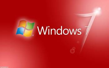 Красные обои Windows 7 1920 1200, , Windows 7, красный