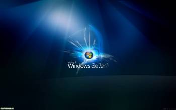 Шикарные обои Windows 7 большого размера, , Windows 7, синий, голубой, темный