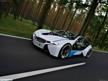 Концепт BMW 2011 года - обои BMW Vision, , скорость, BMW, дорога, лес, концепт