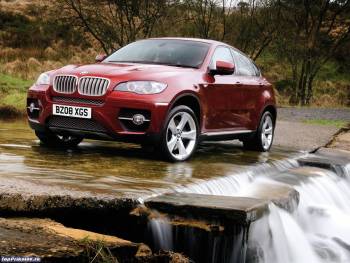 BMW - большие обои автомобилей, , BMW, река, камни, лес, вода