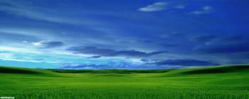 Двойные обои природы 2560x1024 пикселей, , природа, поле, трава, небо, облака, вечер, лето