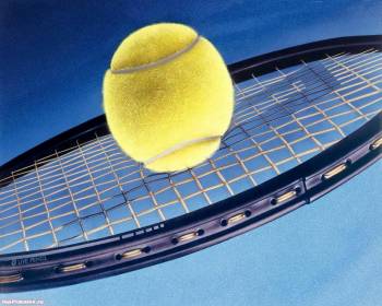 Макро-фото теннисный мяч, спортивные обои, , теннис, мяч, ракетка, сетка, макро, фото