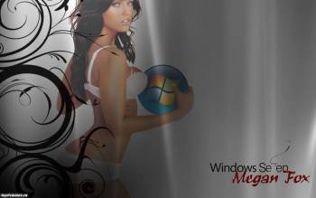 Windows 7 обои с девушками - Megan Fox, , Megan Fox, Windows 7, девушка, полосы