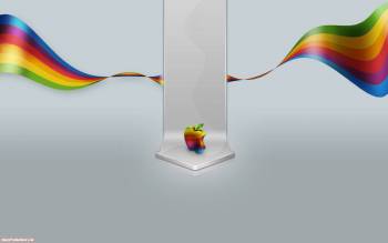 Красивые полосатые обои Apple, , Apple, полосы, 3D