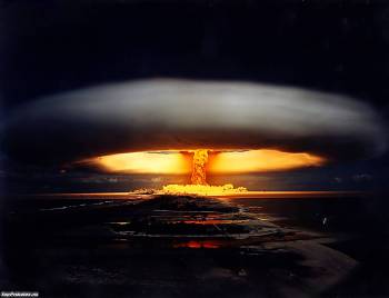 Фото ядерного взрыва - мрачные обои, , фото, ядерный взрыв, взрыв, огонь, мрачный