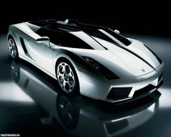 Белый Lamborghini, автообои 280x1024 пикселей, , Lamborghini, авто, отражение, вид спереди, вид сбоку, концепт