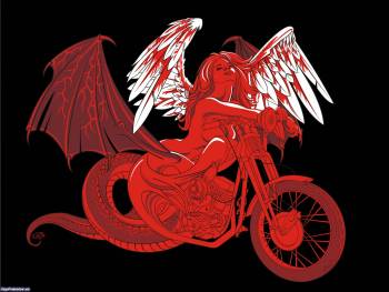 Фэнтези обои 1920x1440: девушка, дракон и мотоцикл, , девушка, мотоцикл, фэнтези, дракон, крылья