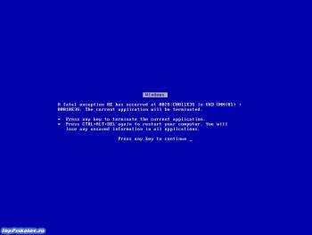 Синий экран смерти - креативные обои с юмором, , креатив, смерть, юмор, Windows