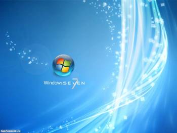 Красивые голубые обои Windows 7, , Windows 7, абстракция, полосы