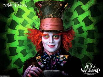 Обои Alice in Wonderland/Алиса в стране чудес 2010, , 2010, Алиса в стране чудес, Alice in Wonderland, кино, шляпник, шляпа, чашка