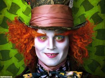 Сумасшедший Шляпник, обои к фильму Алиса в стране чудес 2010, , 2010, шляпник, Алиса в стране чудес, Alice in Wonderland, кино, фильм