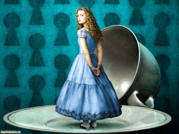 Алиса в стране чудес, обои к фильму. Обои к фильмам 2010, , 2010, Алиса в стране чудес, Alice in Wonderland, кино, чашка, блюдце