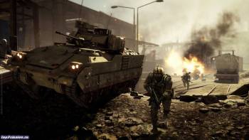 Battlefield: Bad Company 2 игровые обои, , Battlefield, танк, огонь, война, перестрелка, игра