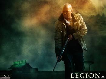 Legion/Легион 2010 обои к фильму, , кино, фильм, Legion, Легион, мужчина, дробовик, 2010