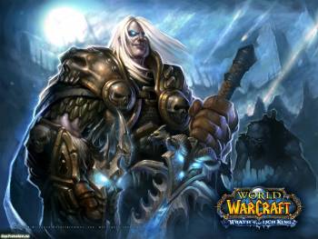 World of Warcraft - игровые обои, , world of warcraft, wow, холод, воин, доспехи, луна, игра
