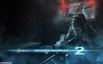 Обои Call of Duty: Modern Warfare 2, 1280x800, , Call of Duty, автомат, воин