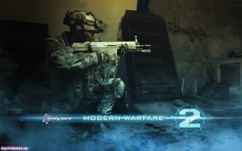 Обои 1280x800 из игры Call of Duty: Modern Warfare 2, , Call of Duty, автомат, воин
