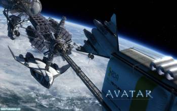 Широкоформатные Аватар/Avatar обои 1280x800, , АВАТАР, Avatar, кино, фильм, космос, планета, корабль, стыковка
