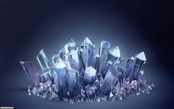 Голубые кристаллы - широкоформатные обои 1920x1200, , кристалл, стекло