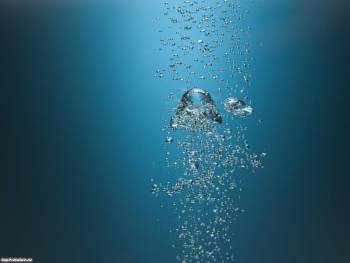 Пузыри под водой, голубые обои 1600x1200, , пузыри, под водой, вода, природа