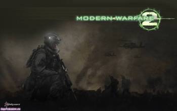 Скачать игровые обои Call of Duty: Modern Warfare 2, , Call of Duty, автомат, воин