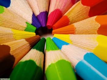 Цветные карандаши - веселые обои., , карандаши, цветной, по кругу