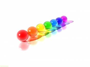 Разноцветные 3D шарики - обои, , 3D, шарики, цвета