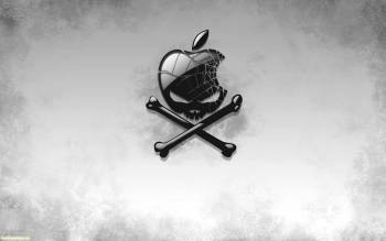 Яблочный череп - бесплатные обои, , апле, Apple, череп