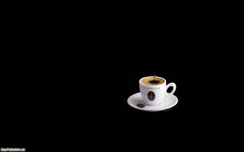 Чашка кофе espresso на черном фоне - красивые обои, , кофе, чашка, пена, кружка, блюдце, espresso
