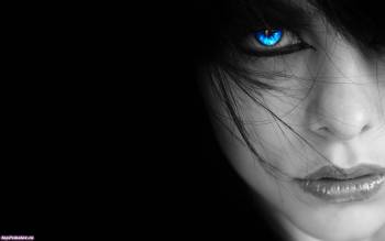 Томный взгляд синих глаз ,красивые широкоформатные обои, , девушка, взгляд, глаза