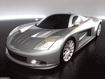 Роскошный серебристый автомобиль, обои авто 1600х1200, , авто, 3D, отражение, серебристый