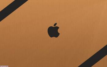 Коричневые обои Apple - скачать широкоформатные обои, , Apple, логотип, коричневый