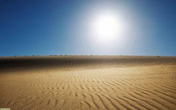 Мирная пустыня - скачать обои 2560х1600, , пустыня, солнце, палящее, песок