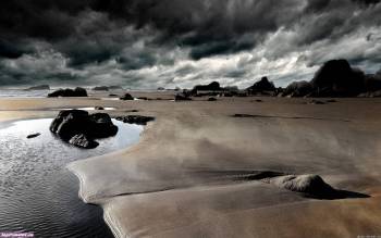 Чудное побережье - скачать обои бесплатно, , побережье, берег, песок, камни