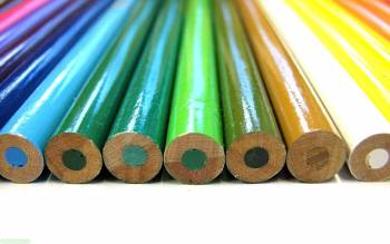 Макро-фото разноцветных карандашей, красивые обои, , карандаш, разноцветный, набор, макро, фото