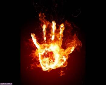 Горящая рука - скачать обои, , пламя, рука, ладонь, пальцы