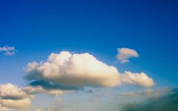 Облака в голубом небе - скачать обои, , облака, тучи, небо, голубизна