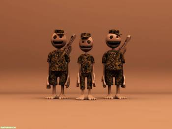 Три спецназовца - комические обои, , комики, юмор, графика, бойцы, оружие